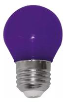 2X Luminatti - Lâmpada Bolinha Led 1W E27 Roxa