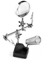 2X Lupa Com Garras E Suporte Ferro Solda Articulável Eda 0Ad