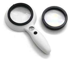 2X Lupa De Mão 12X Profissional Lente De Aumento Com Led