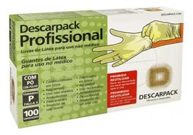 2X Luva De Látex Industrial Branca Com Pó 100Un Descarpack