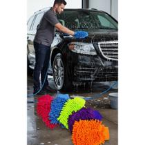 2x Luva Microfibra Lava Carros Sem Riscos Efeito Brilho