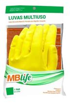 2X Luva Multiuso Latex Mblife Amarela