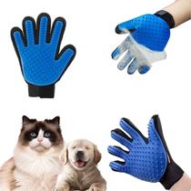 2x Luva Nano Pet Tira Pelo Gatos Cachorros Escova Magnética