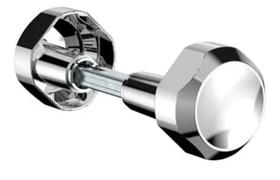 2X Maçaneta Bola Brio Cromada Soprano 58Mm Cor Prateado