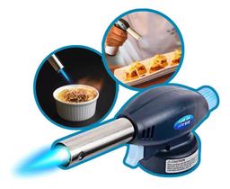 2X Maçarico Culinário Portátil Multiuso Com Controle De Cham