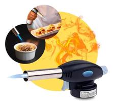 2X Maçarico Culinário Portátil Multiuso Com Controle De Cham
