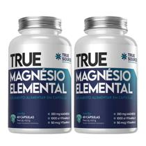 2x Magnésio Elemental Vitamina K + Vitamina D True Source 60 Capsulas