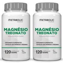2x Magnesio L Treonato 500mg Puro 240cáps Metabolic Farma 2x Magnesio L Treonato 500mg Puro 240cáps Metabolic Farma