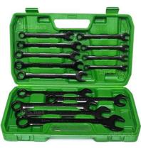 2X Maleta Jogo De Chave Combinada 14 Peças Ferramenta Aço Cr