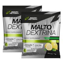 2x Maltodextrina Dextrose Body Action Limão 1kg -