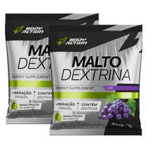 2x Maltodextrina Dextrose Body Action Uva 1kg -
