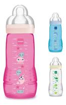 2X Mamadeira Mam Easy Active 330Ml Com Bico Nº3 4M+ 2X Mamadeira Mam Easy Active 330Ml Com Bico Nº3 4M+