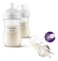 2x Mamadeiras Philips 260ml Com Fluxo Natural E Seguro