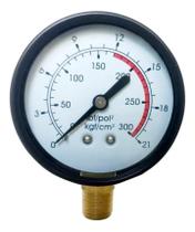 2X Manômetro Compressor Ar 300 Psi 60Mm Pressure,Schulz,Moto