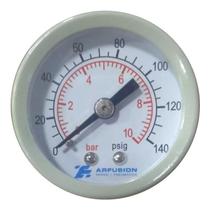 2X Manômetro Horizontal Rosca 1/8 Bsp Escala 0 A 10 Bar 150