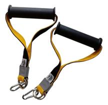 2X Manopla Puxador Cross Over Extensor Academia Mosquetão Pa 2X Manopla Puxador Cross Over Extensor Academia Mosquetão Pa