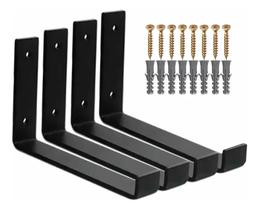 2X Mão Francesa 30Cm Suporte Invertido Para Prateleira 4 Peç