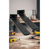 2x Mão Francesa Invisível 25cm Preta Reforçada Suporte Pra 2x Mão Francesa Invisível 25cm Preta Reforçada Suporte Pra