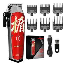 2X Maquina De Cortar Cabelo Madeshow M10 Sem Fio Vermelha Co 2X Maquina De Cortar Cabelo Madeshow M10 Sem Fio Vermelha Co