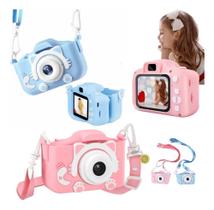 2X Máquina Fotográfica Infantil Digital Vídeos Hd Fotos Jogo