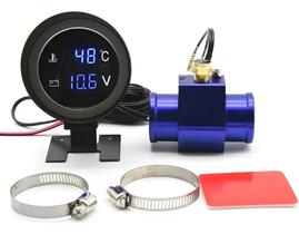 2X Marcador De Temperatura Automotivo + Voltímetro + Copo