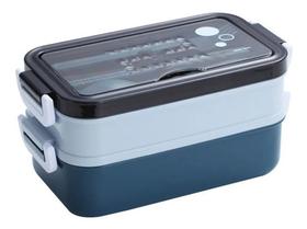 2X Marmita Dupla Lunch Box Pote Com Divisória