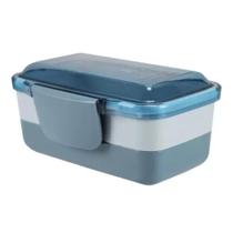 2x Marmita Lancheira Pote - Azul- vai ao Micro-ondas de 2 Andares 950ml - Jacki Design 2x Marmita Lancheira Pote - Azul- vai ao Micro-ondas de 2 Andares 950ml - Jacki Design