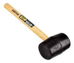 2X Martelo Borracha Preta 40Mm Marreta Martelinho Piso 08Oz