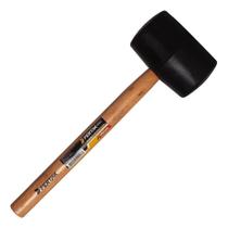 2X Martelo De Borracha Preta 60Mm Marreta 16Oz Cabo De Madei