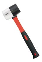 2X Martelo De Borracha Preta Branca 60Mm 450 G Cabo Fibra Vi