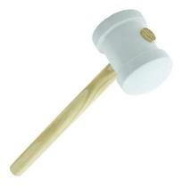 2X Martelo Marreta Borracha Branco 80Mm (Grande)