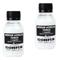 2X Medium Acrílico Fosco Corfix Arts 100ml 2X Medium Acrílico Fosco Corfix Arts 100ml