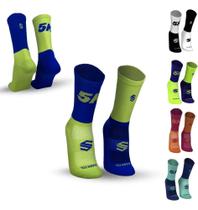 2X Meias Poliamida Corrida Performance Esportiva Cano Longo