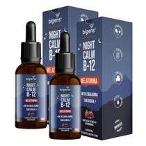2x Melatonina Night Calm B12 Bigens Frutas Vermelhas 30ml 2x Melatonina Night Calm B12 Bigens Frutas Vermelhas 30ml