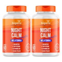 2x Melatonina Night Calm Complex Bigens 60 Capsulas