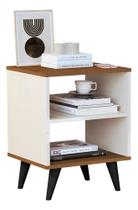 2X Mesa De Cabeceira Pequena Suspensa Moderna Branca Retro M