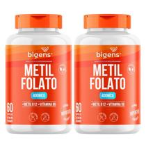 2x Metilfolato 400mcg + Vitamina B12 Bigens 60 Capsulas