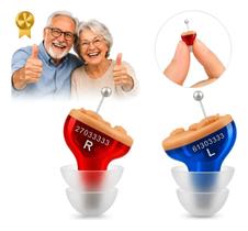 2x Mini Aparelho Auditivo Invisível CIC Discreto Potente Pequeno Para Surdez Leve Moderada e Idosos 2x Mini Aparelho Auditivo Invisível CIC Discreto Potente Pequeno Para Surdez Leve Moderada e Idosos