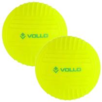 2x mini bola para atividades aquáticas em piscinas e praias amarela 15cm - Vollo