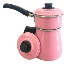 2X Mini Cuscuzeira Rosa Individual E Cozi Vapore Porção Únic