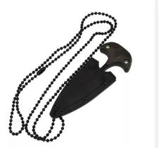 2X Mini Faca Push T Dagger Fulltang Com Corrente Dog Tag