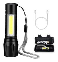 2X Mini Lanterna Tática Led Usb Recarregável Profissional La