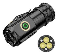 2X Mini Lanterna Tática Potente 3 Leds Luz Forte Prova Dágua