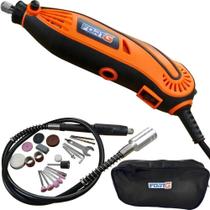 2X Mini Retífica 180W 110V 38 Peças Com Mala Fortgpro Jg38Fg