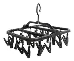 2X Mini Varal Multiuso Preto Com 26 Prendedores