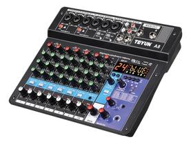 2X Misturador Portátil Profissional De 8 Canais Teyun Mesa D