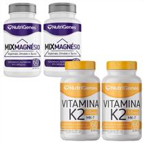 2x Mix Magnésio + 2x Vitamina K2 - MK-7 - Nutrigenes
