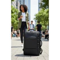 2x Mochila Viagem Executiva Expansível 40L Notebook 17" Pret 2x Mochila Viagem Executiva Expansível 40L Notebook 17" Pret