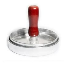 2X Modelador Prensa Hamburguer Aluminio Cabo Madeira 11 Cm