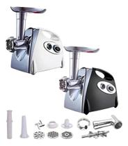 2X Moedor Carne Elétrico 2500W Triturador Funil Kibe Linguiç